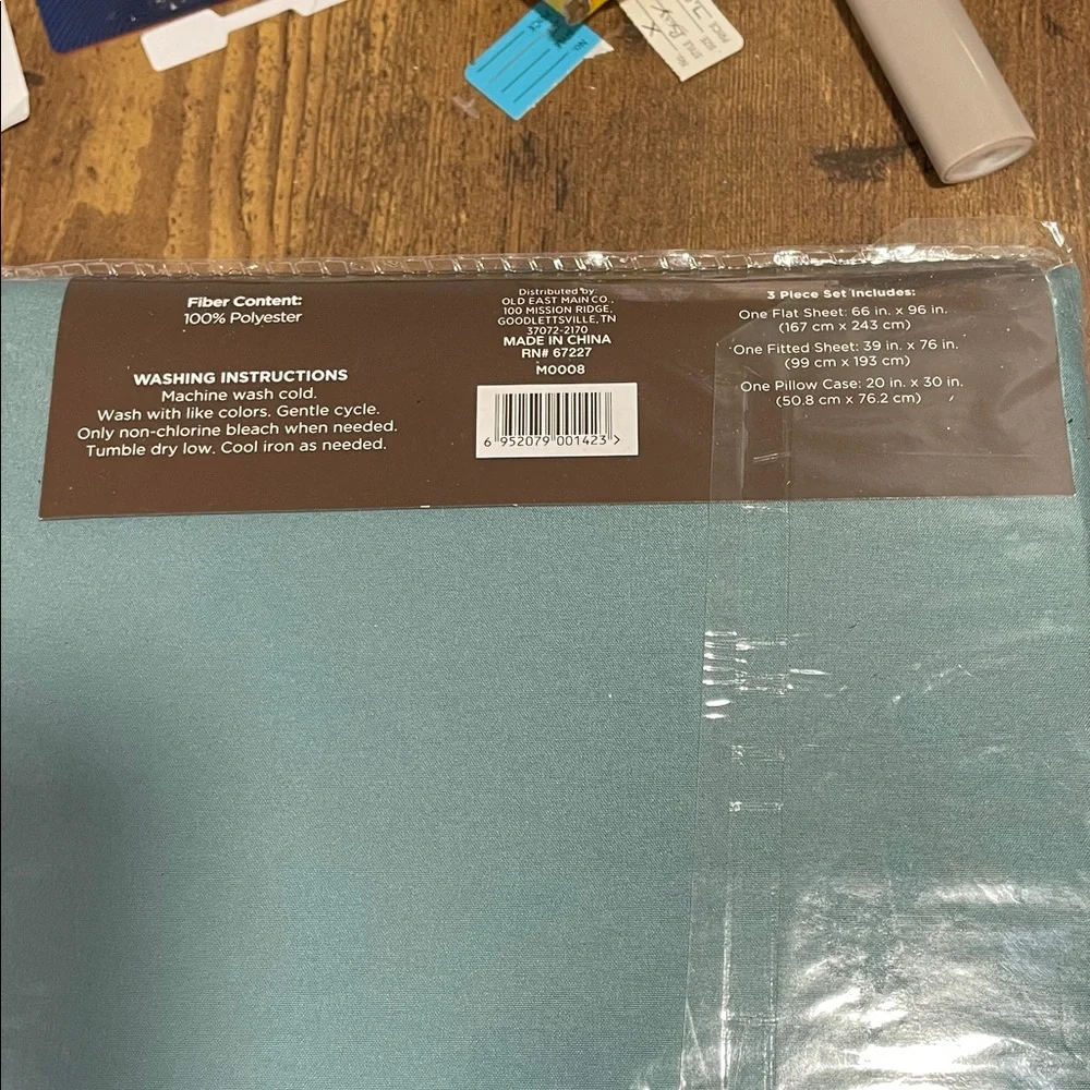 Comfort Bay Aqua Microfiber Twin Sheet Set